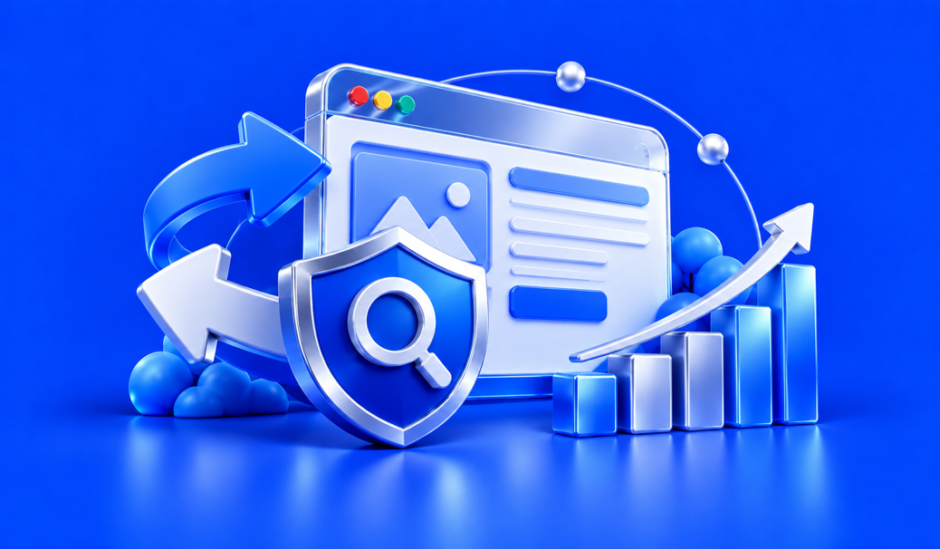 3D illustration for How to Redesign a Website Without Losing SEO