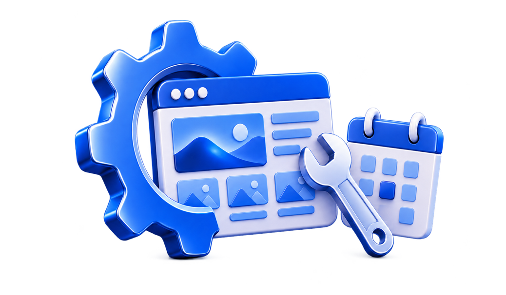 3D illustration for Webflow Maintenance Cost: Plans, Pricing and Support