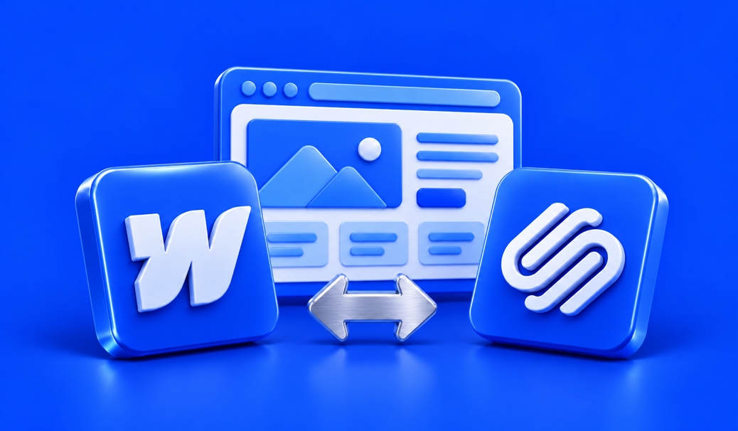 3D illustration for Webflow vs Squarespace: Which Should Your Business Choose?
