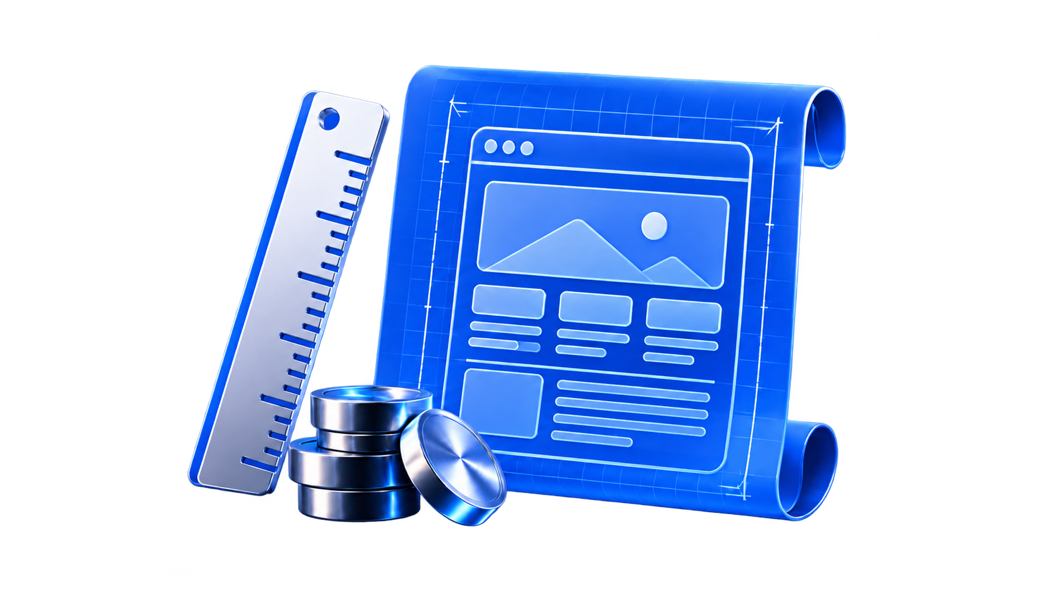 3D illustration for How Much Does a Webflow Website Cost in 2027?