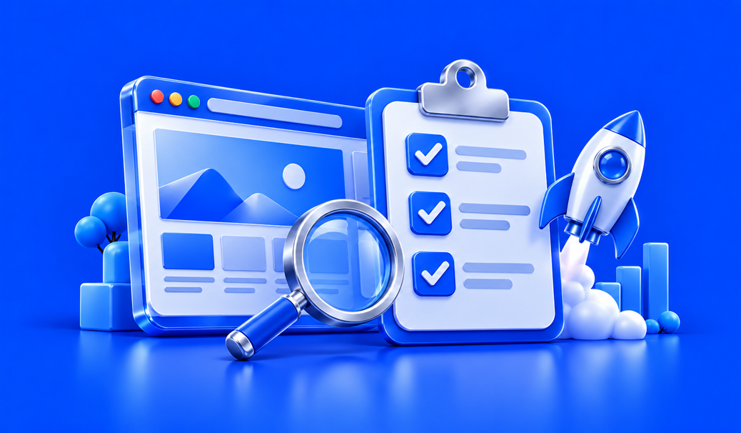 3D illustration for Website Redesign Checklist for Marketing Teams